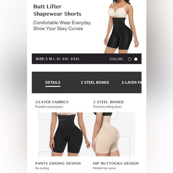 Girdle Seamless with Rods High-Waisted Comfort Underwear Womenswear Shapewear - Picture 11 of 13